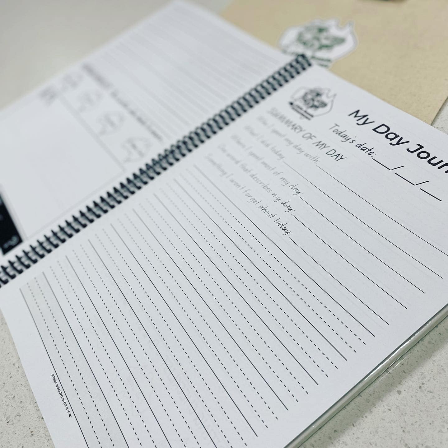 PDF Printable My Day Journal Page